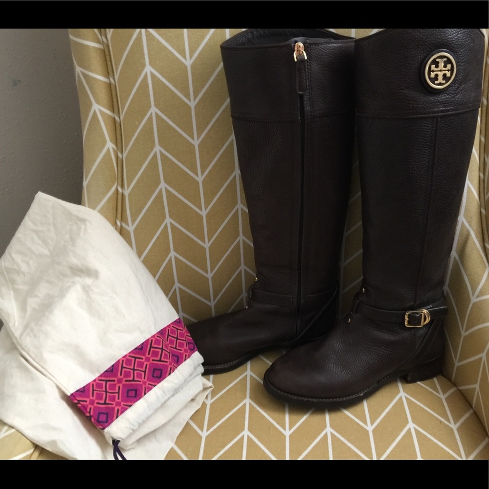 Tory Burch Teresa Riding Boots, size 7 💙